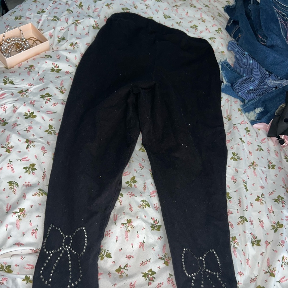 Torrid Black Leggings with Unique Detail